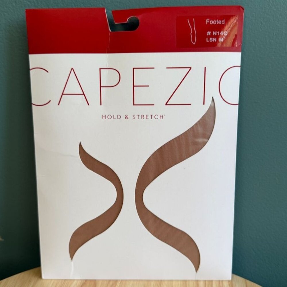 Girls Capezio Hold & Stretch Footed Tights N14C M LSN Light Suntan Medium Dance